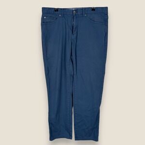 Peter Millar Ultimate Sateen 5-Pocket Pants Chinos Men 34 Navy Blue Cotton Modal